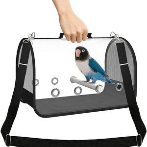 Small Animal Carrier Breathable Travel Cage W/Perch Mesh Folding Bag Small New